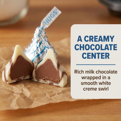 nutville Hershey Hugs close-up chocolate texture demonstrating creamy melt benefit