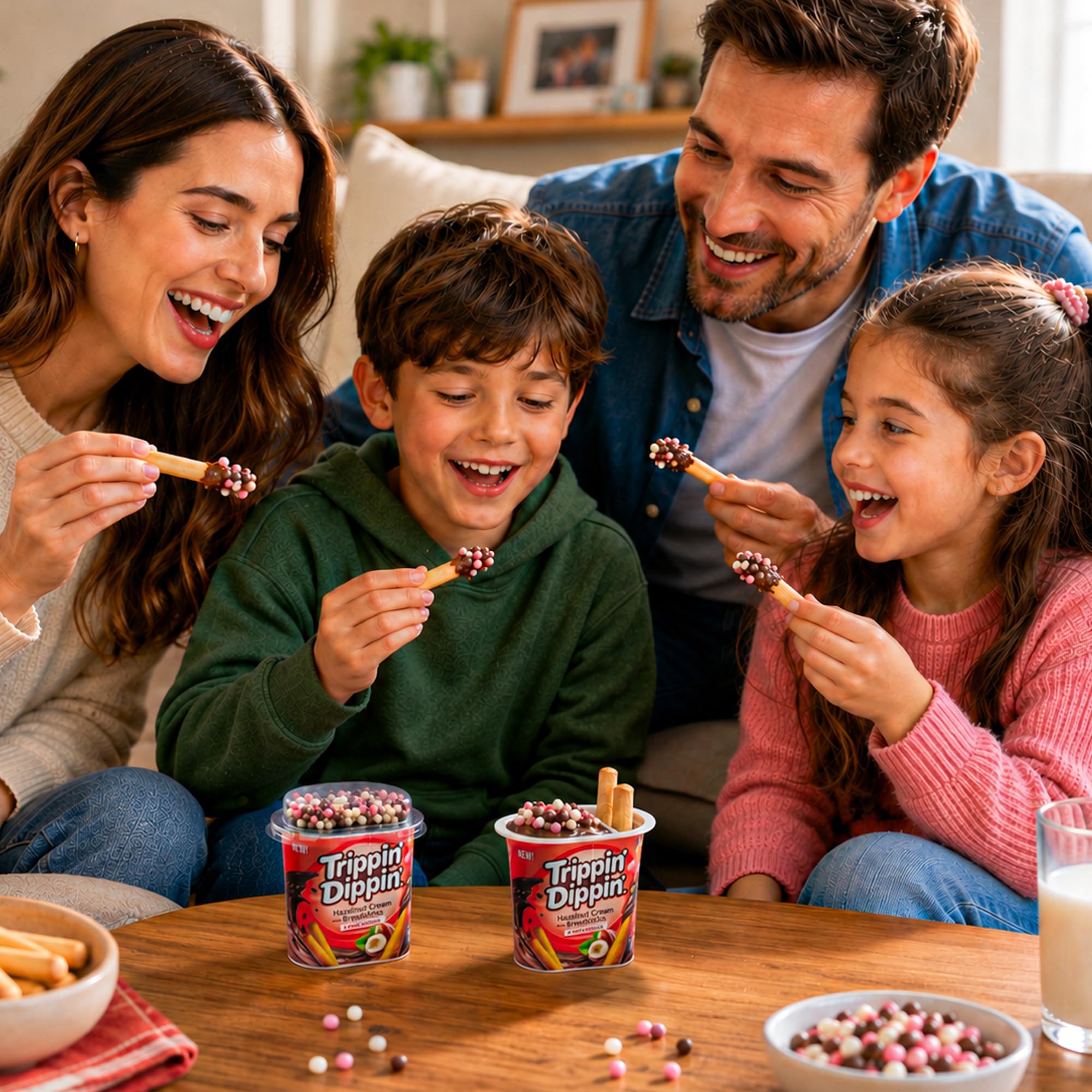nutville open snack cup with breadstick, demonstrates ready-to-eat convenience