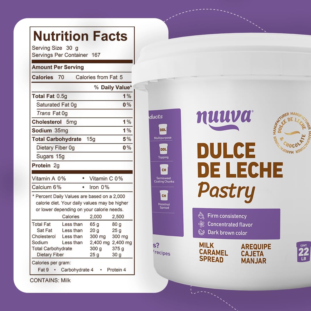 Cross-section of cupcake filled with Nuuva dulce de leche showing clean layers