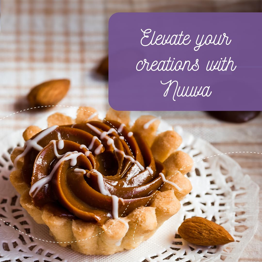 Nuuva jar beside a kitchen scale to illustrate 2.5 lb professional portion