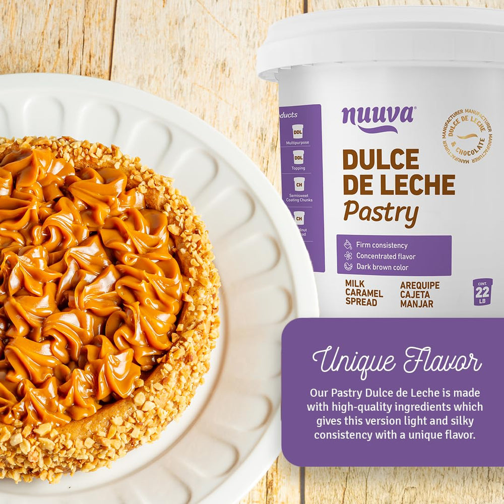 Nuuva close-up of dulce de leche texture highlighting smooth firm creaminess for piping