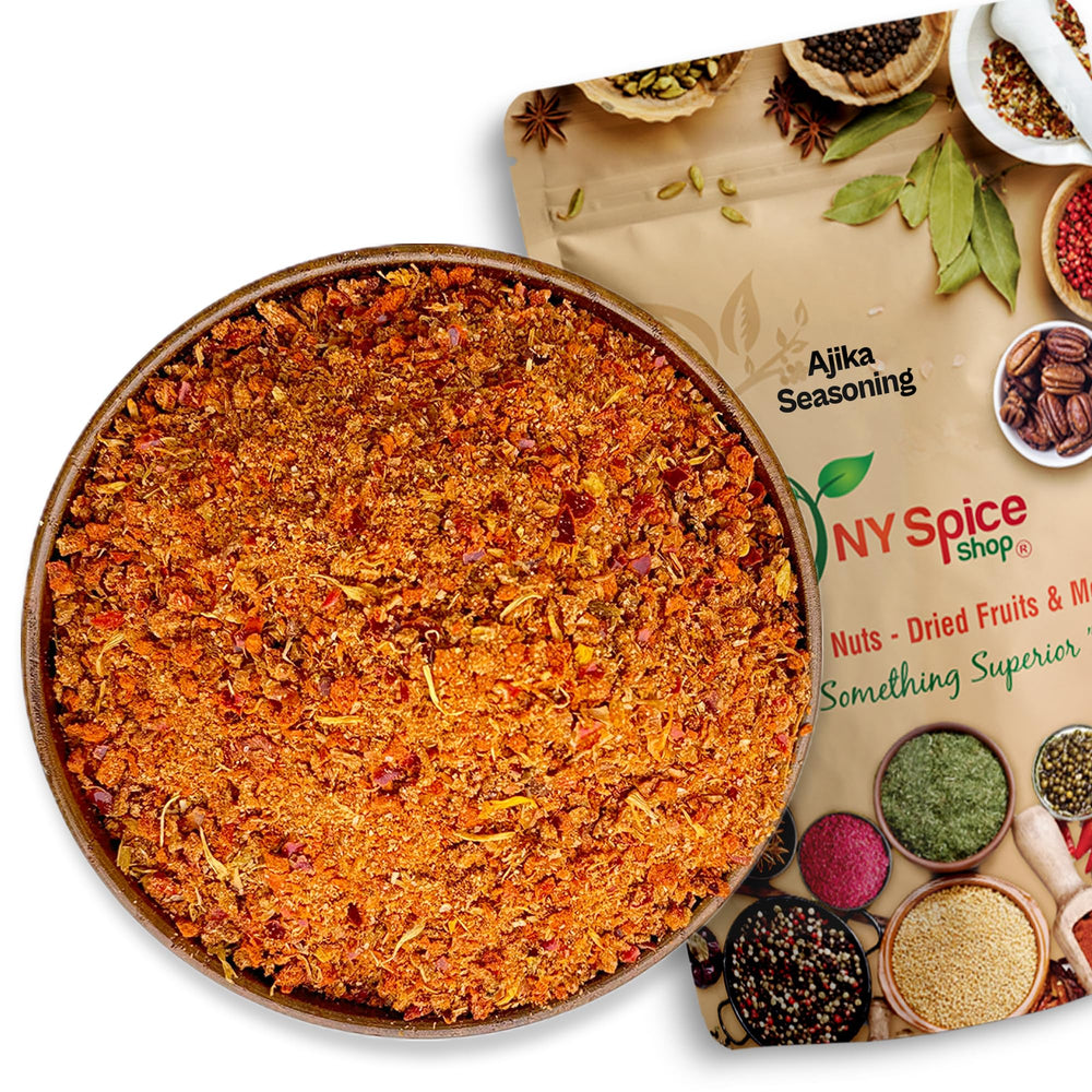 NY Spice Shop ajika front label showing jar and branding for quick identification and shelf appeal
