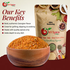 NY Spice Shop ajika sprinkled on grilled chicken adding smoky flavor and crisp crust