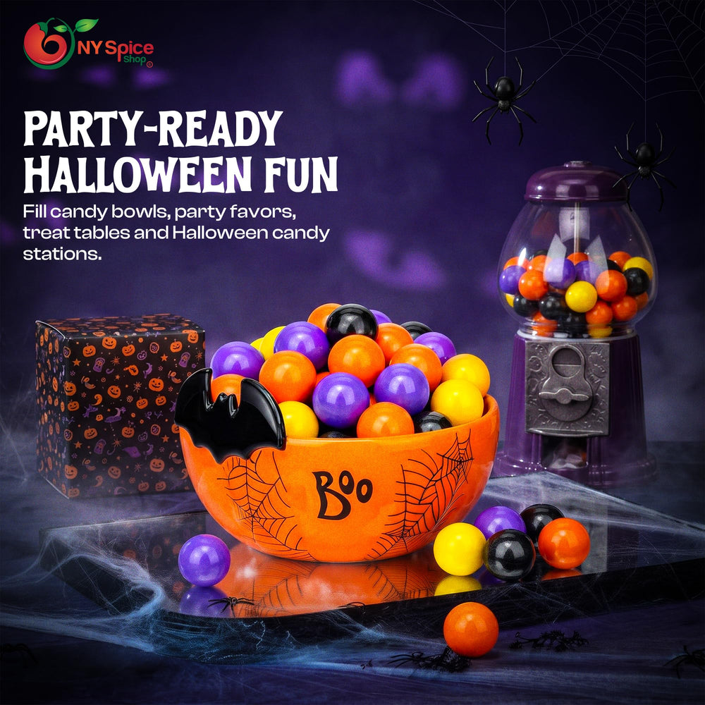 NY Spice Shop gumballs used as dessert topping on a Halloween cupcake