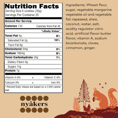 Nyakers close up of thin cookie texture highlighting crisp snap and spice