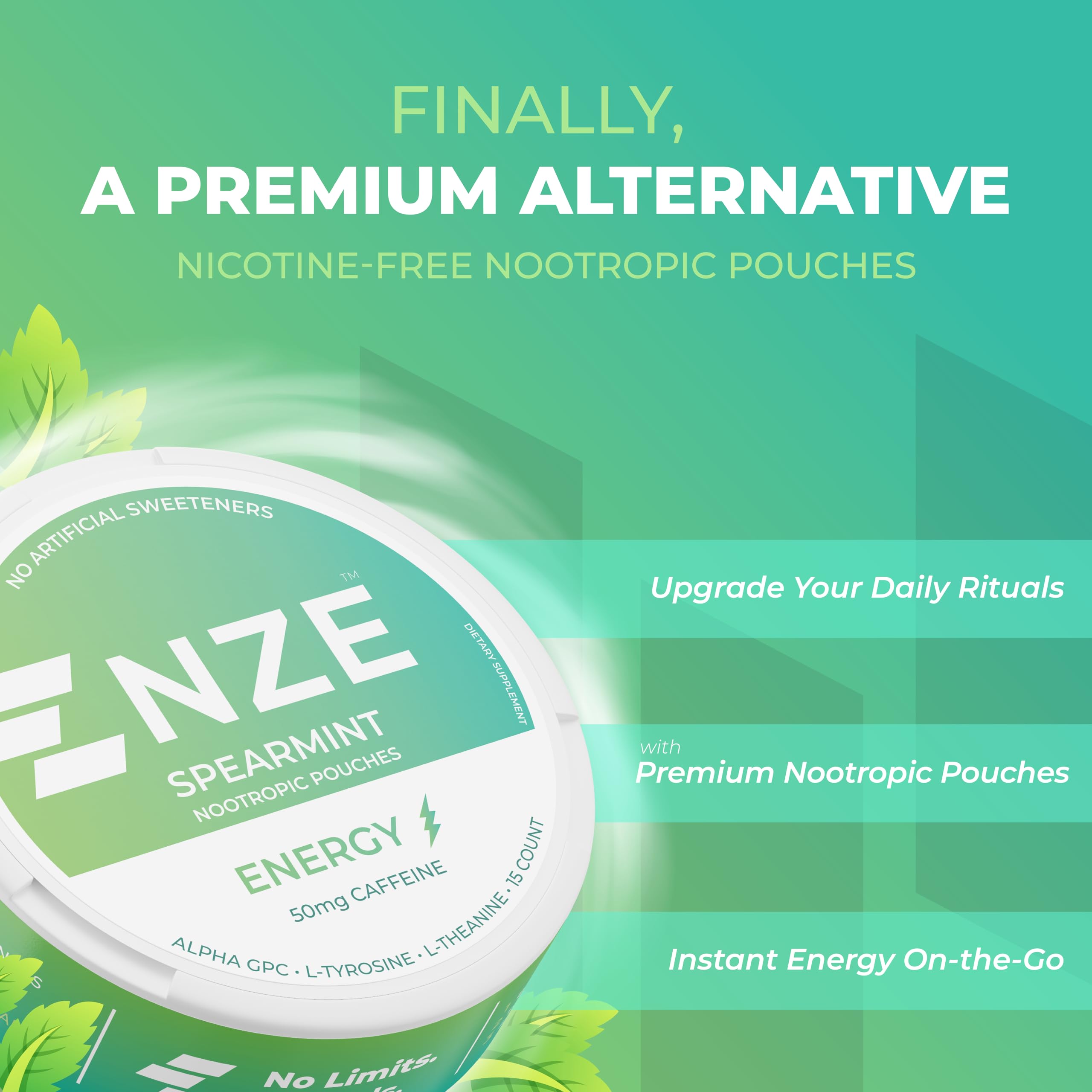 NZE open can with 15 pouches visible for easy grab-and-go convenience
