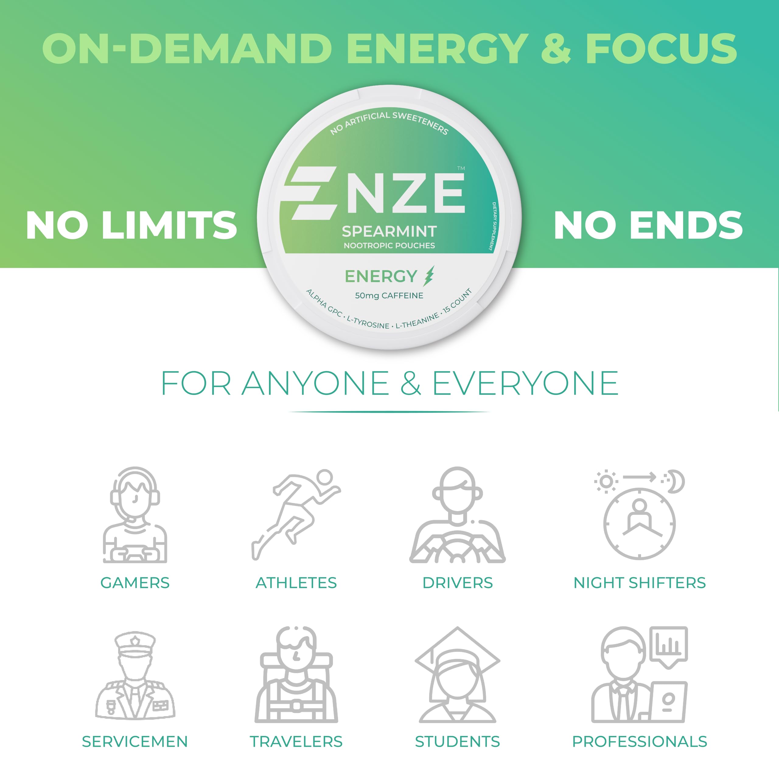 NZE can beside a coin to show compact size and pocket-friendly benefit
