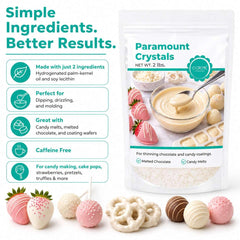 O'CREME close-up of Paramount Crystals texture, demonstrating smooth-mixing benefit