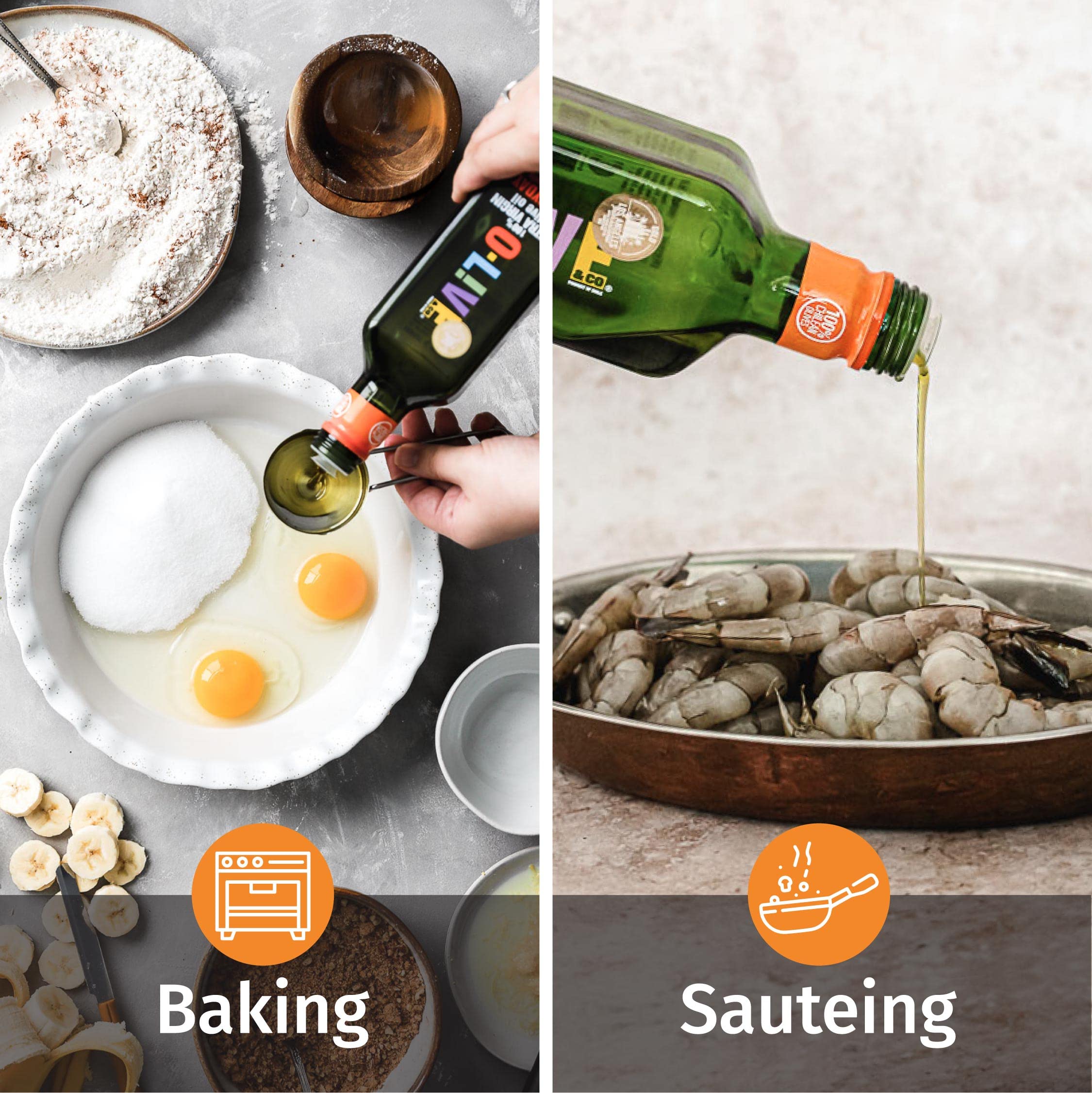 O-Live & Co. bottle paired with olive branch to highlight single-origin authenticity