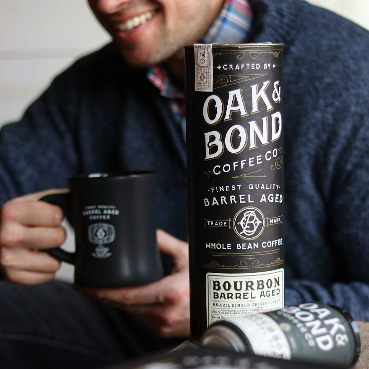 Oak & Bond bourbon barrel stave detail illustrating oak finish benefit