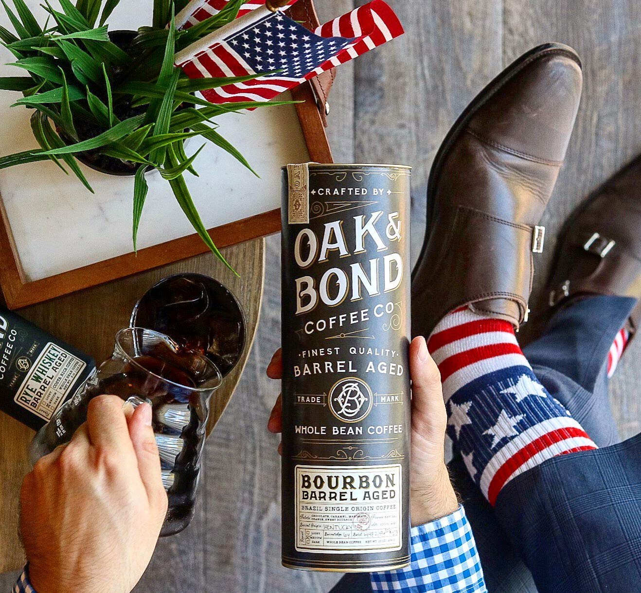 Oak & Bond whole beans in hand showing quality and single‑origin benefit