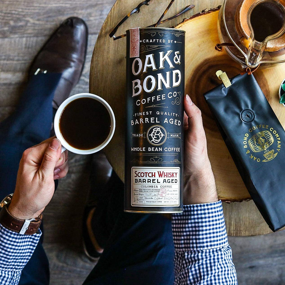 Oak & Bond 10oz scale comparison demonstrating compact gift-ready size