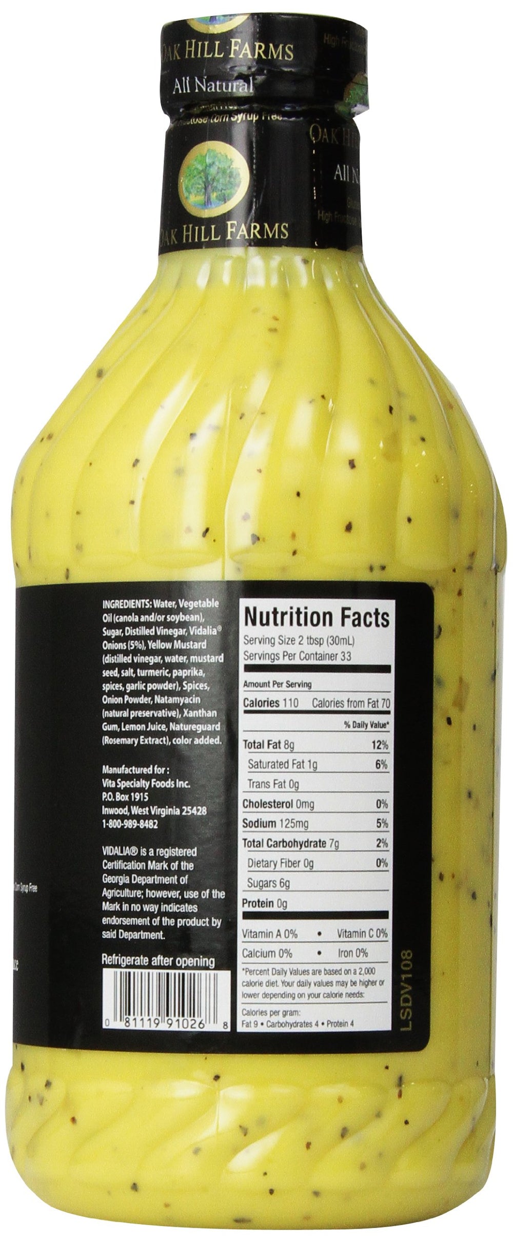Oak Hill Farms vinaigrette drizzled over salad showing bright flavor and serving suggestion