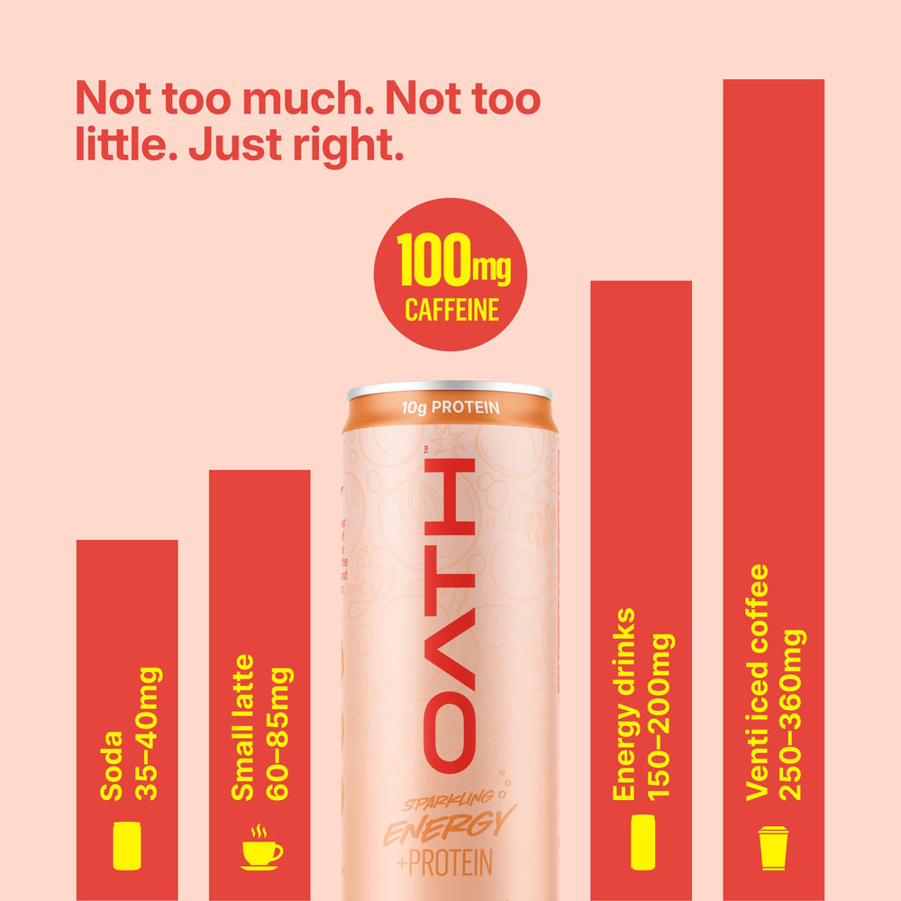 Oath Nutrition can pouring into glass to show color and pourability for easy sipping