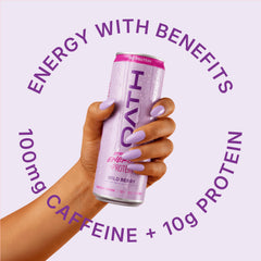 Oath Nutrition angled can highlighting label and sparkling finish