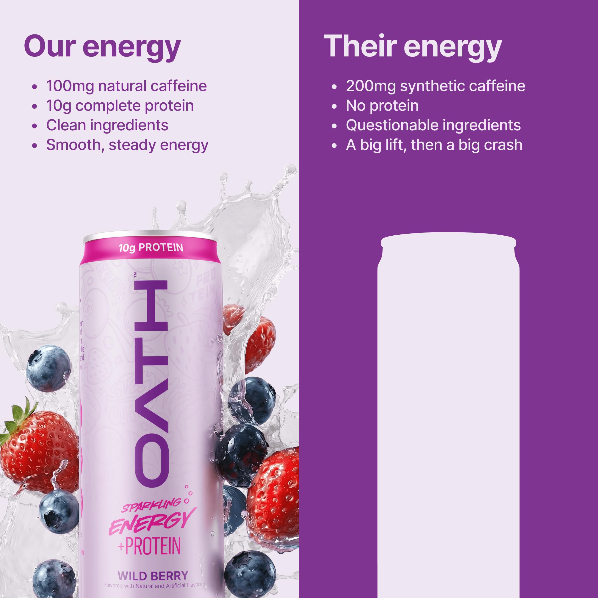 Oath Nutrition can on poolside table illustrating casual daily use