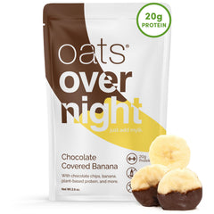 Oats Overnight front packaging showing 8-pack convenience and flavor