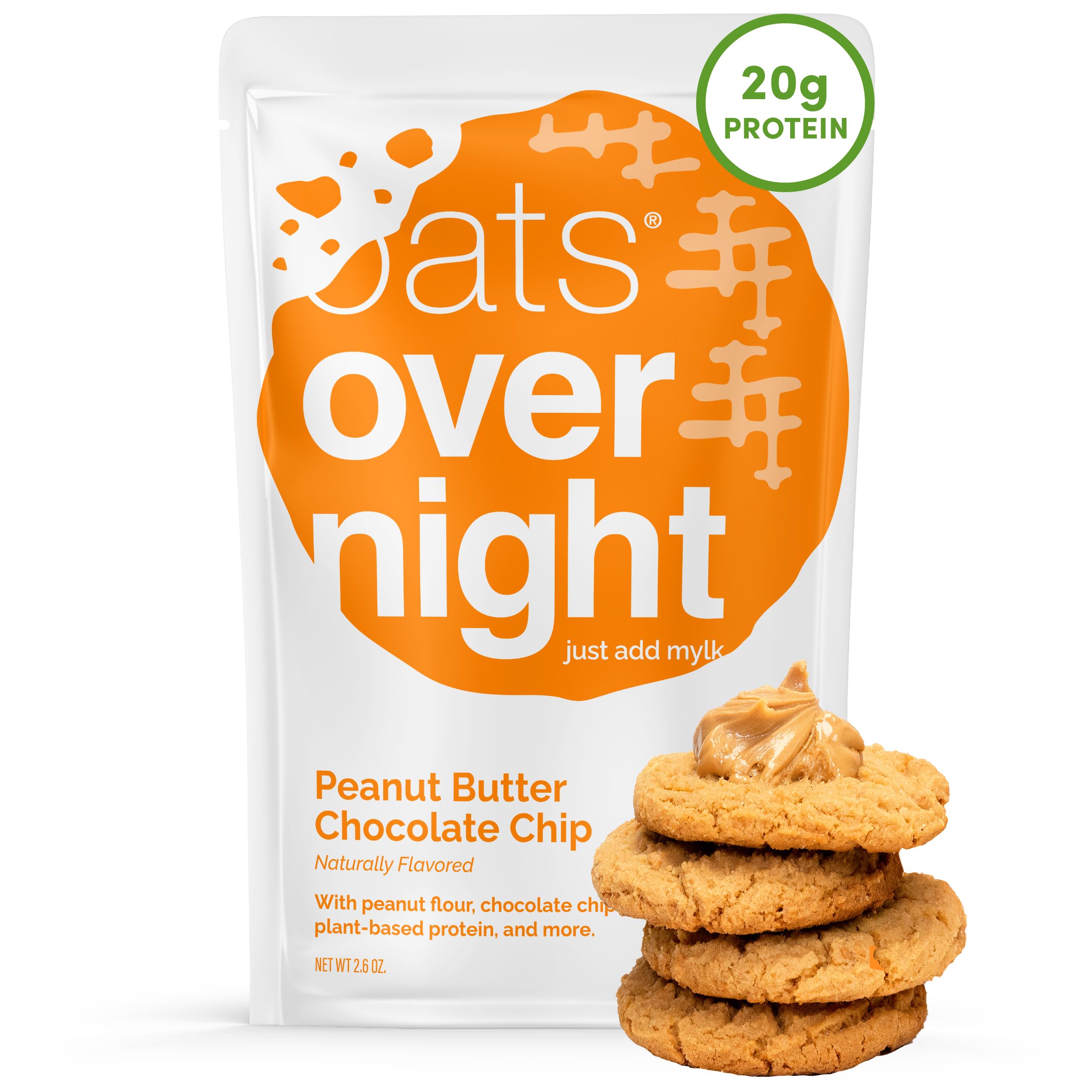 Oats Overnight front packaging showing 8-pack and flavor benefits