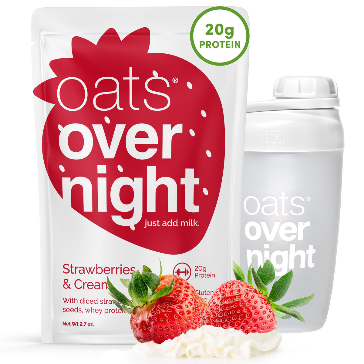 Oats Overnight front packaging showing flavor and benefits