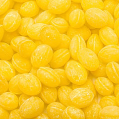 OBELYS front bag view showing 2.5 lb resealable lemon drops and convenience