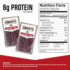 Oberto close-up of sausage texture showing satisfying snap