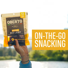 Oberto multi-pack box display ideal for pantry stocking and sharing