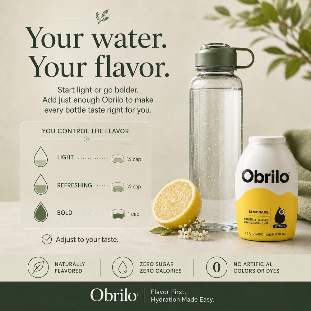 Obrilo nozzle close-up showing precision dispensing for customizable flavor