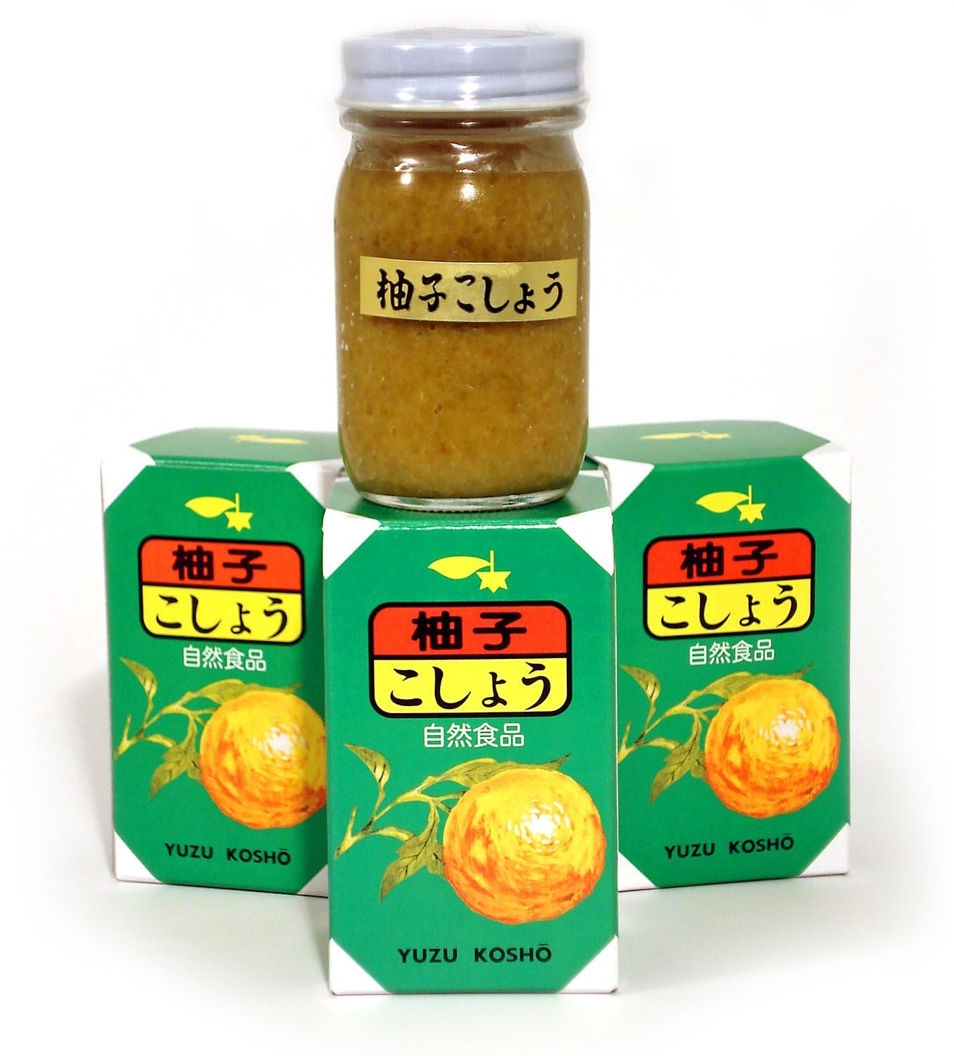 Ocean Foods yuzu kosho green front packaging displaying three 2.82 oz jars and label clarity for quick use