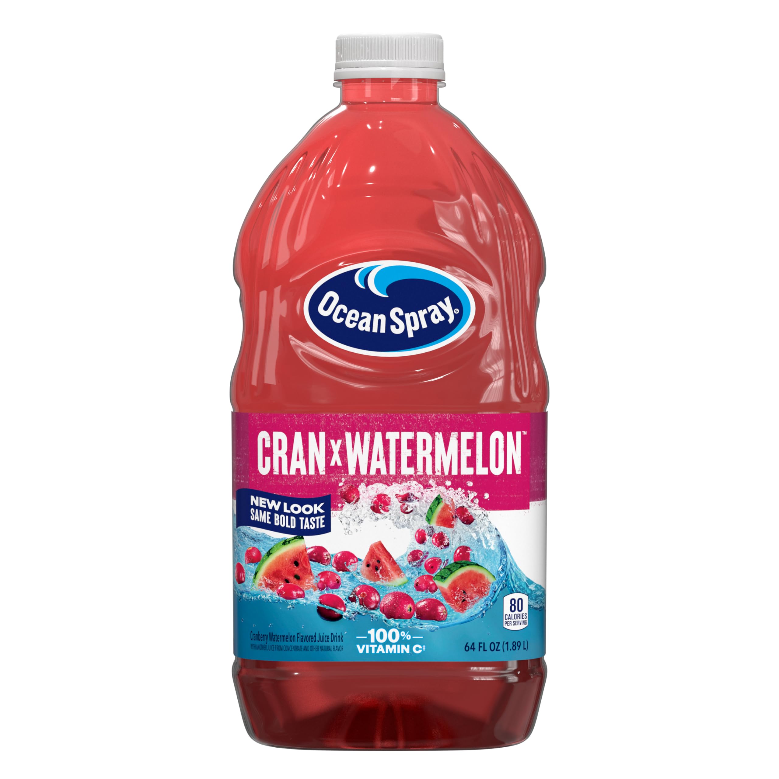 Ocean Spray front bottle showing vibrant label and bold flavor appeal