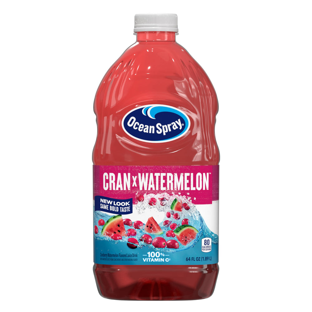 Ocean Spray front bottle showing vibrant label and bold flavor appeal