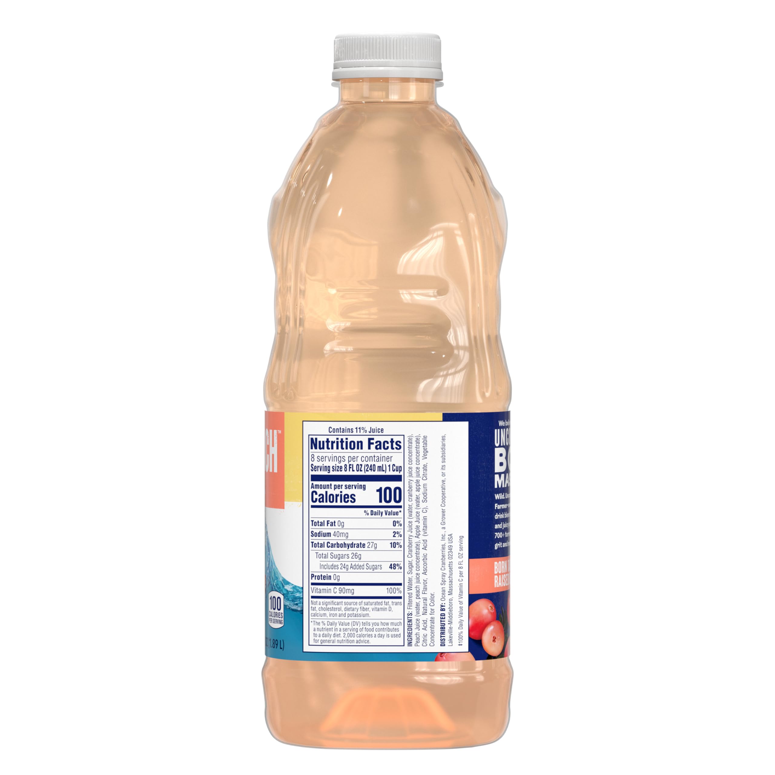 Ocean Spray bottle close-up highlighting cap and texture for easy pouring