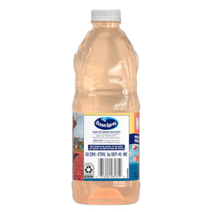 Ocean Spray poured in glass over ice demonstrating refreshing peach flavor
