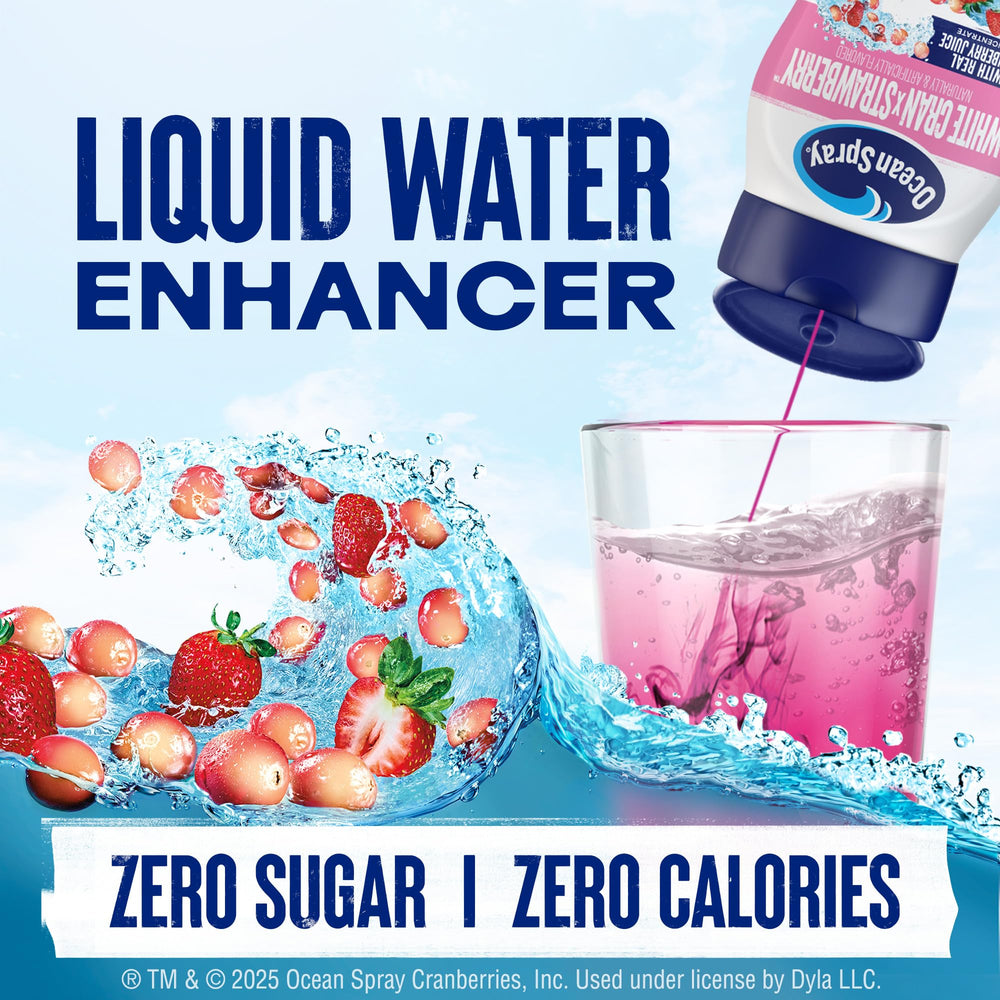 Ocean Spray cap and nozzle detail showing easy‑squeeze control and mess reduction