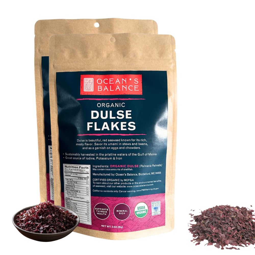 Ocean's Balance front packaging showing two 3oz pouches and label benefits
