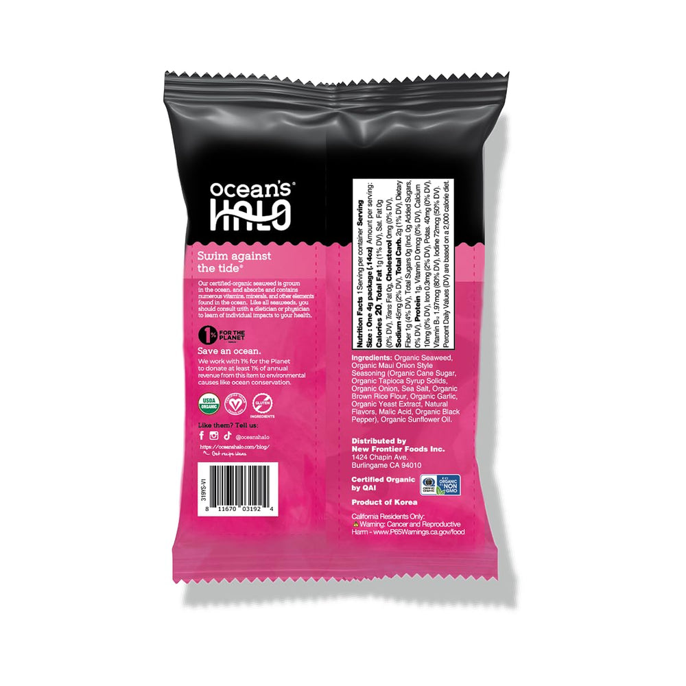 Ocean's Halo trayless slim pouch highlighting reduced plastic footprint