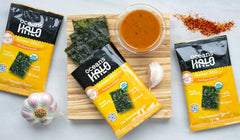 Ocean's Halo seaweed topping a rice bowl adding savory crunch