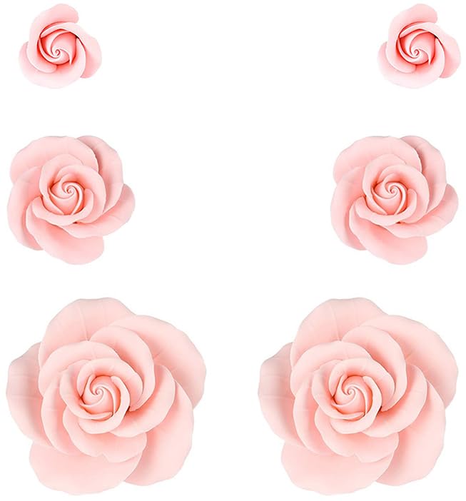 O'Creme front packaging showing six pink gumpaste roses for quick decorating