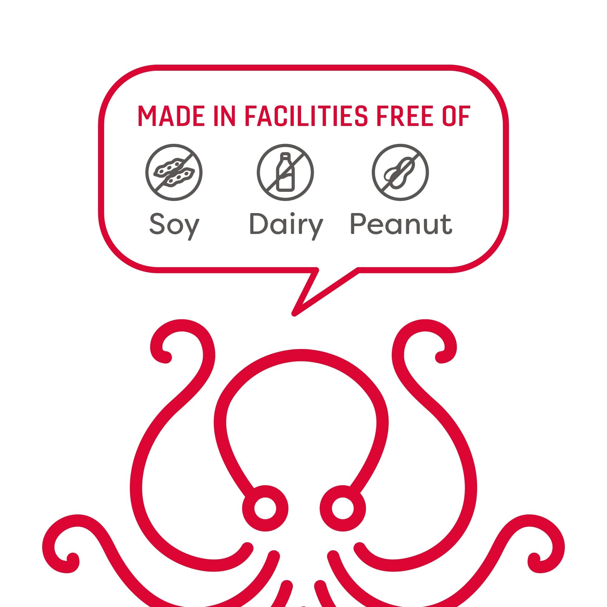 OCTONUTS product label and certifications close-up showing non-GMO, keto, and gluten-free claims benefit