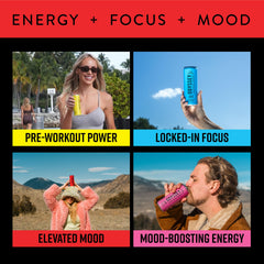 ODYSSEY ELIXIR open can being poured into glass, conveys refreshing energy
