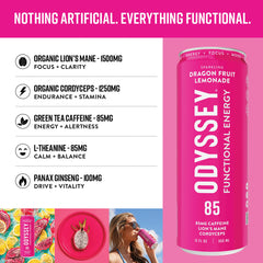 ODYSSEY ELIXIR sparkling texture and bubbles emphasizing light carbonation