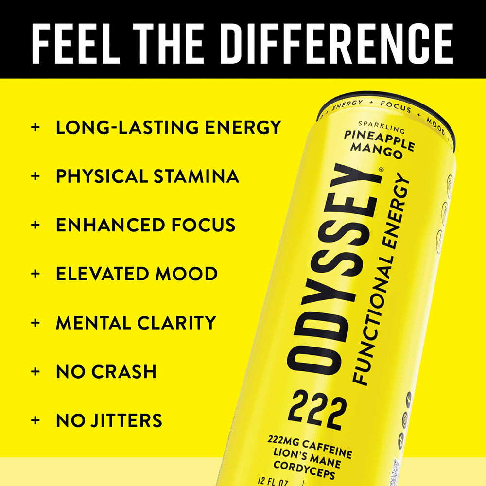 Odyssey Elixir can open pouring into glass to show clarity and taste appeal