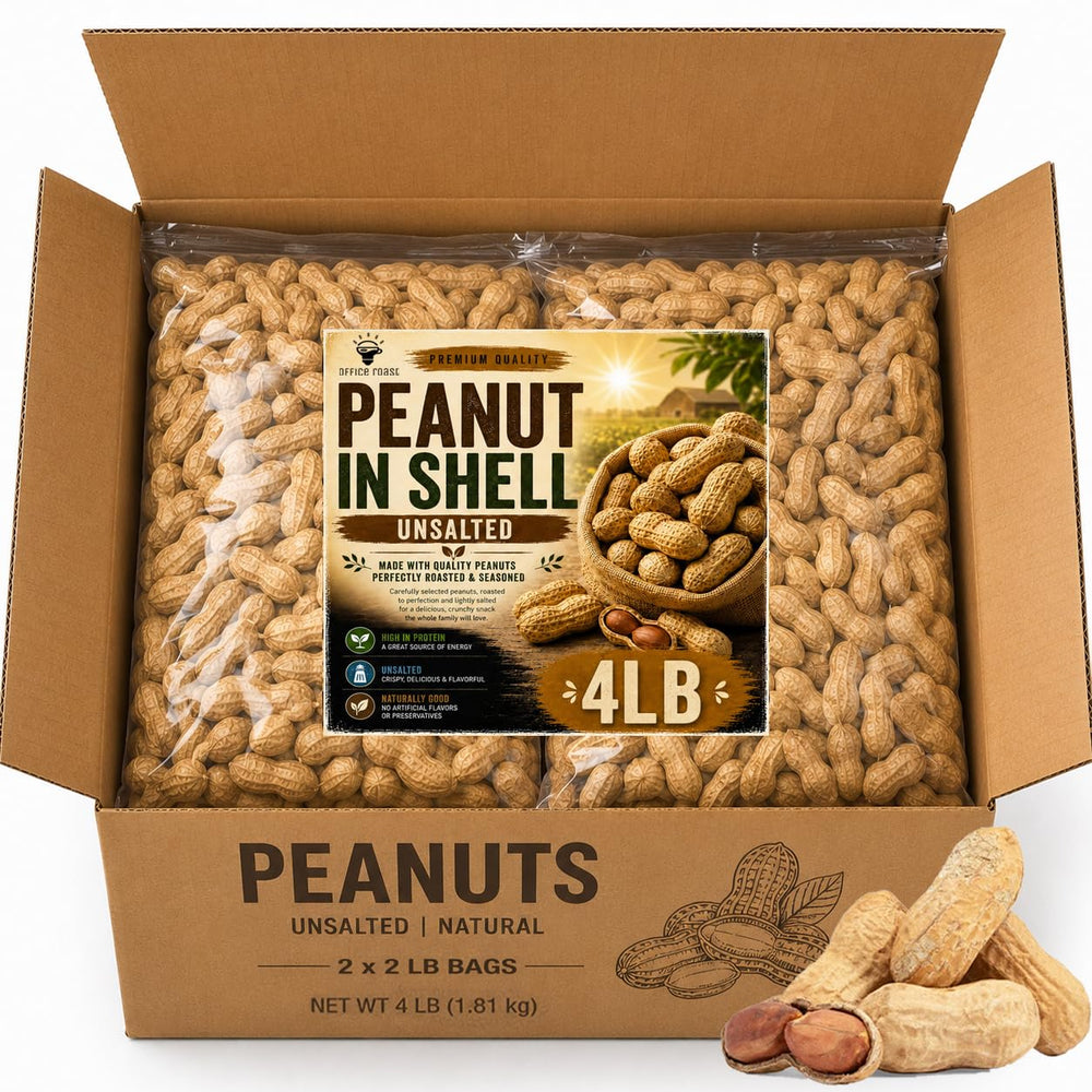 Office Roast front packaging showing 4 lb bag and shareable value