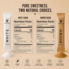 Office Roast brown sugar granules close-up highlighting natural caramel notes