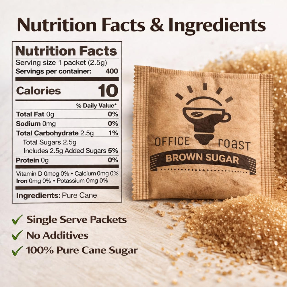 Office Roast brown sugar texture heap showing pure cane richness