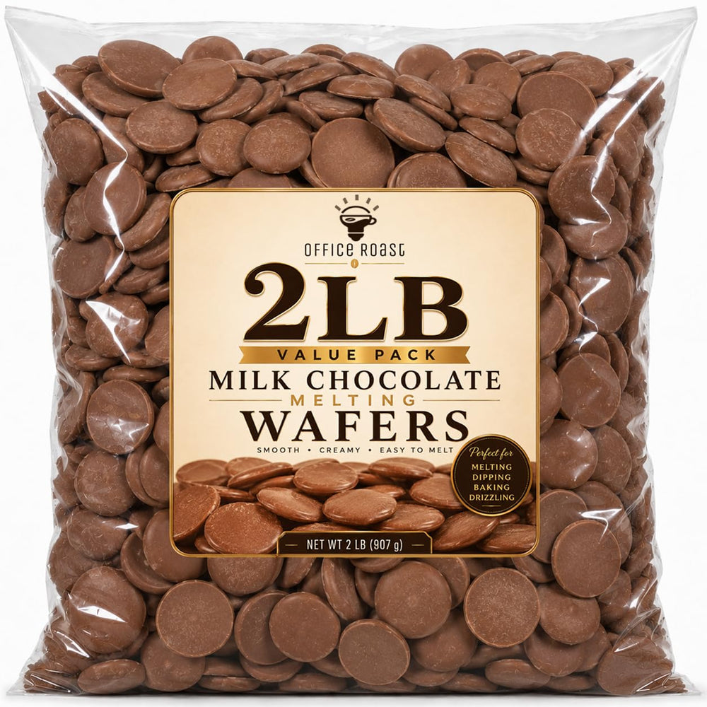 Office Roast front packaging showing 2 lb wafers for bulk baking convenience