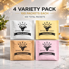 Office Roast single packet close-up showing sealed texture and freshness preservation
