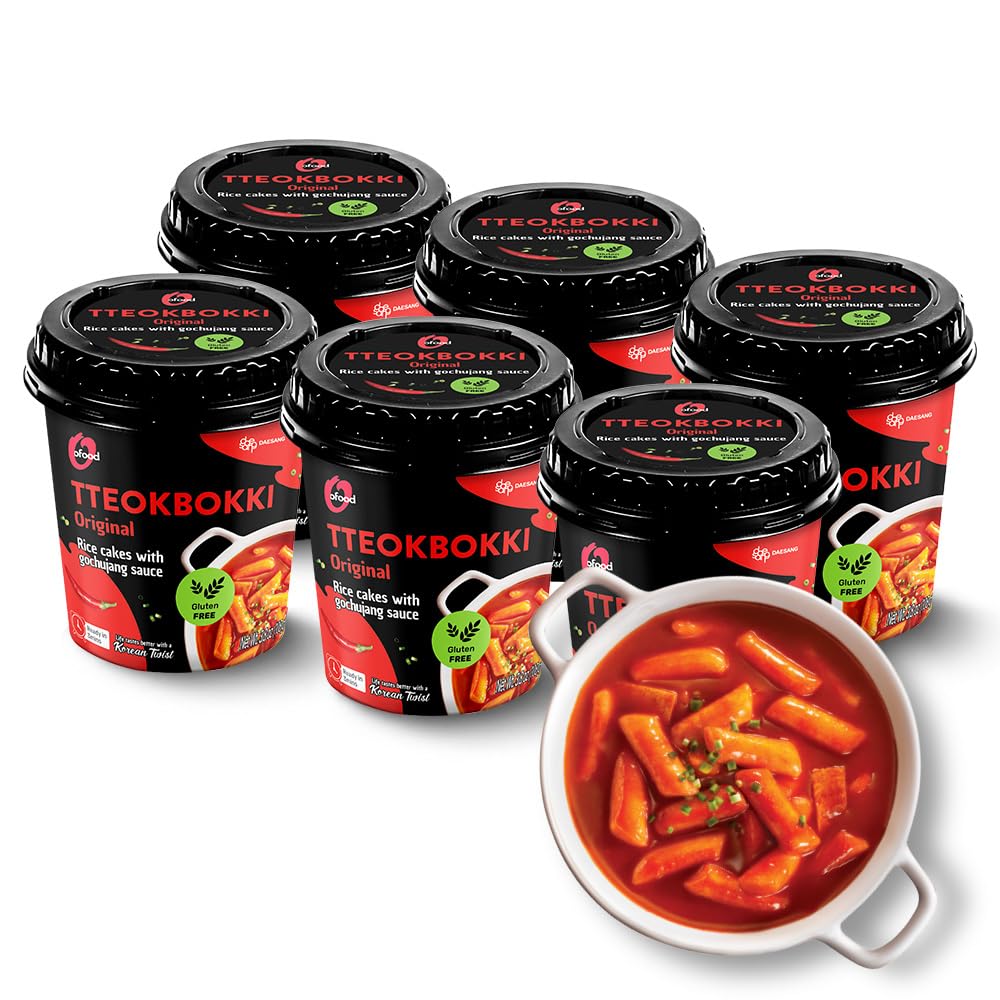 O’Food cup front packaging showing brand and spicy gochujang flavor benefit