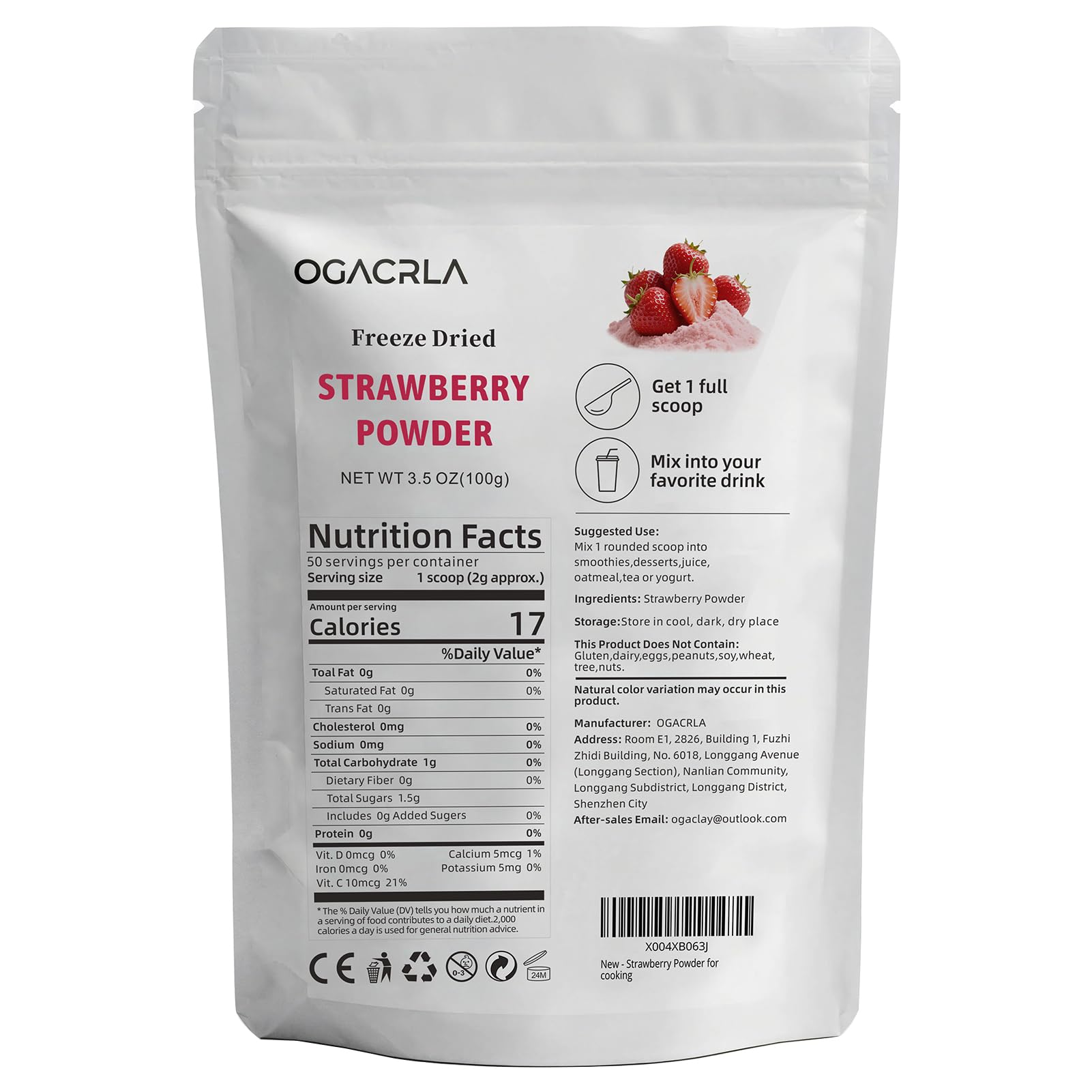 OGACRLA strawberry powder on kitchen counter inspiring versatile recipe ideas