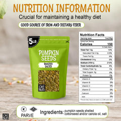 Oh! Nuts close-up of roasted pepitas texture highlighting crisp crunch benefit