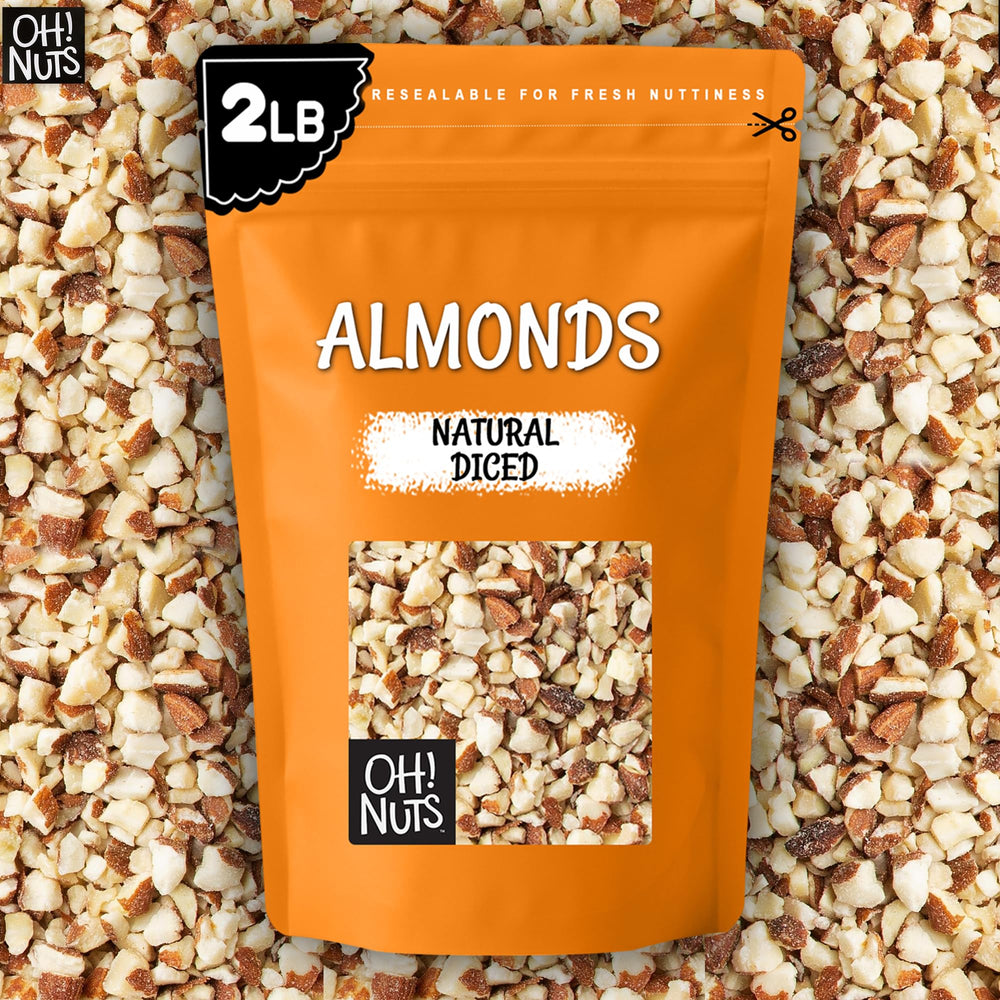Oh! Nuts diced almonds in kitchen scene inspiring baking and meal prep